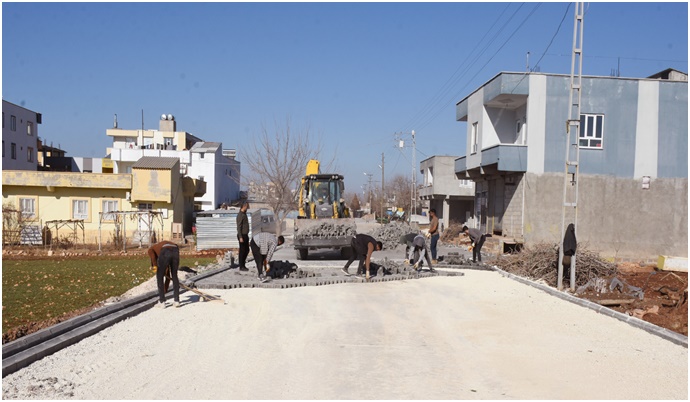 Hilvan Belediyesi Yol Yapım Çalışmalarına Hız Kesmeden Devam Ediyor