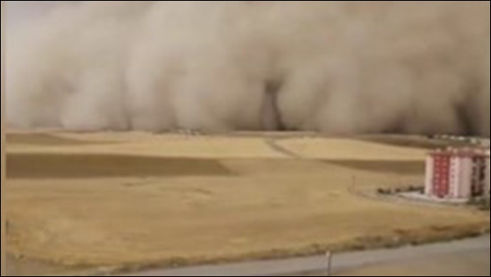 Polatlı'da kum fırtınası-(VİDEO)
