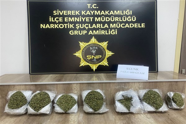 Şanlıurfa'da 3 kilo 600 gram uyuşturucu ele geçirildi