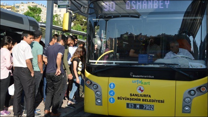 Urfa'da toplu taşıma araçlarının sefer saatleri değişti