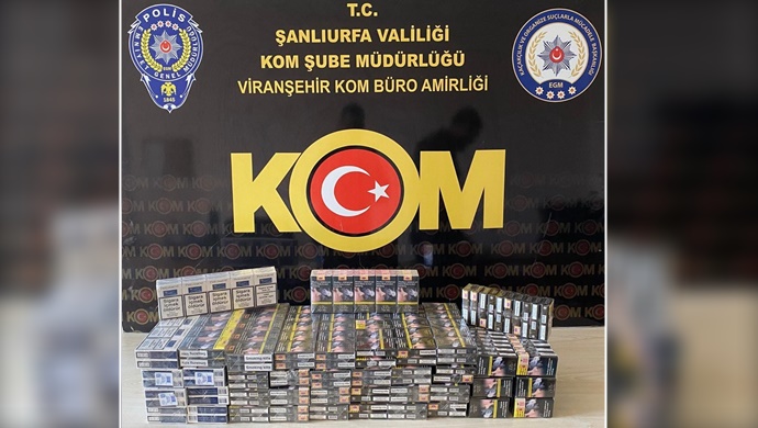 Viranşehir 'de sigara kaçakçılığı operasyonu 