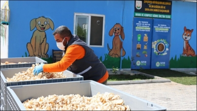 Şanlıurfa Büyükşehir Belediyesi Sokak Hayvanları için mama üretimine başladı-(VİDEO)