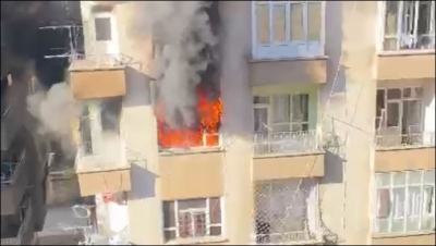 Şanlıurfa 'da mesken yangını: İtfaiye müdahale etti
