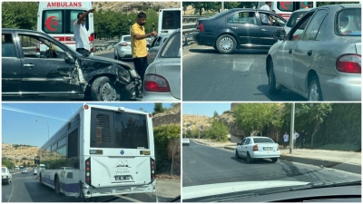 Şanlıurfa'da Belediye otobüsü zincirleme kazaya karıştı