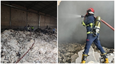 Şanlıurfa'da çır çır fabrikasında yangın: Tonlarca pamuk kül oldu