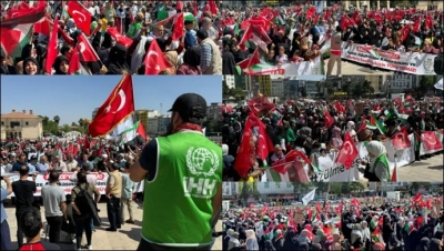 Şanlıurfa'da Filistin'e ve Gazze'ye destek yürüyüşüne binlerce kişi katıldı