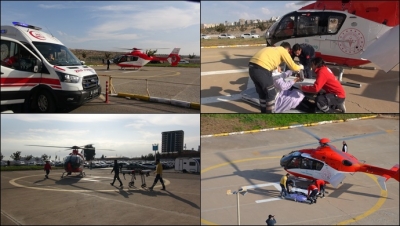 Şırnak'tan ambulans helikopterle Şanlıurfa’ya hasta nakledildi
