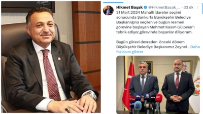 Vekil Başak, Başkan Mehmet Kasım Gülpınar'ı Tebrik Etti